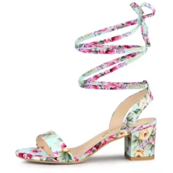 Allegra K Women's Block Heel Lace Up Heel Sandals -Georgia Shoes Shop GUEST fd5a2c57 59f4 43df 9a37 8d75afab5f5b