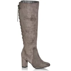 Women's WIDE FIT Perry Knee Boot - Steel | CITY CHIC -Georgia Shoes Shop GUEST fd9184ad b7ac 4844 a667 2ada156c20a9