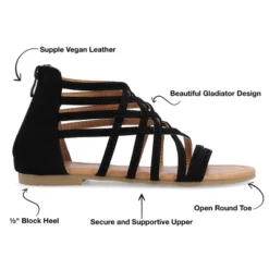 Journee Collection Womens Hanni Gladiator Low Block Heel Sandals -Georgia Shoes Shop GUEST fe518323 2be1 461d 8326 ab098bba0c6d