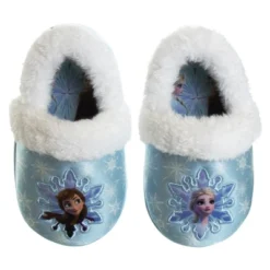 Disney Frozen Girl Slippers - Elsa And Anna Plush Lightweight Warm Comfort Soft Aline House Shoes - Blue White (Toddler-Little Kid) -Georgia Shoes Shop GUEST fe7a5266 cd8f 4b05 b118 0fa6871d82ea